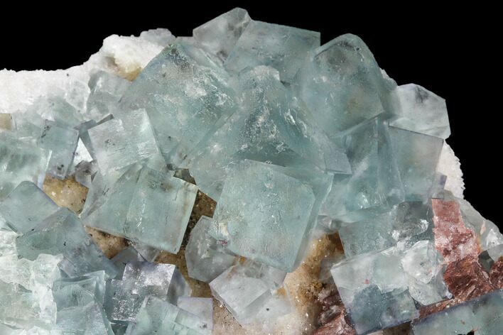Blue-Green, Cubic Fluorite Crystal Cluster - Morocco #98998